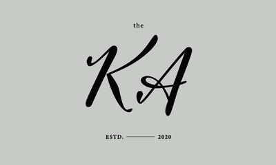 Initials monogram elegant premade logo wedding invitation