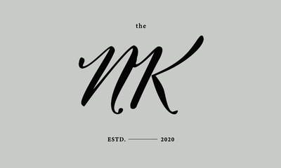 Initials monogram elegant premade logo wedding invitation