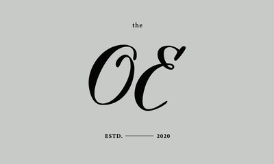 Initials monogram elegant premade logo wedding invitation