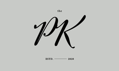 Initials monogram elegant premade logo wedding invitation