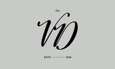 Initials monogram elegant premade logo wedding invitation