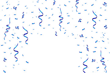 Blue confetti isolated. vector illustration