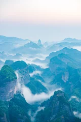 No drill blackout roller blinds Guilin Sunrise over the sea of clouds in Bajiaozhai, Ziyuan County, Guilin, Guangxi