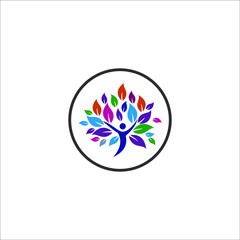 logo tree icon vector templet