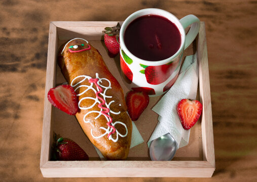 Ecuadorian tradition "colada morada & guagua de pan"