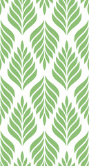 Vector geometric seamless pattern. Modern stylish floral background with leaves.