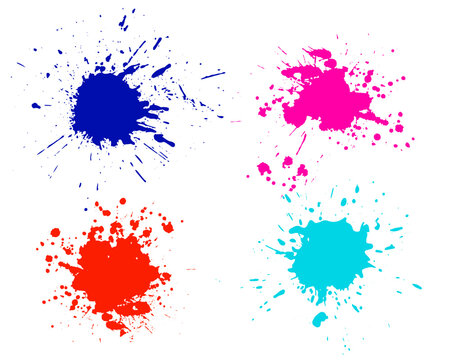 Grunge splatters Abstract ink splashe text banners