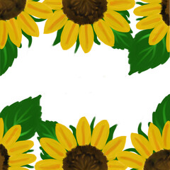 sunflower border frame