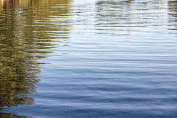 Blue rippled water surface texture.