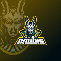 Anubis esport mascot logo design