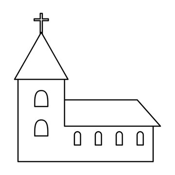 church clipart black and white