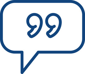 Conversation bubble icon isolated on white background. Quote in flat vector bubble. Flat infographics. Vector illustration..