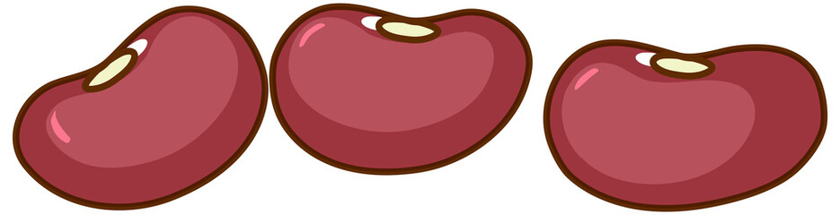 Simple red bean on white background