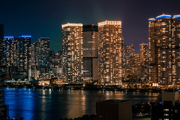 Obraz premium 豊洲から見える東京の夜景