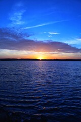 sunset over the sea