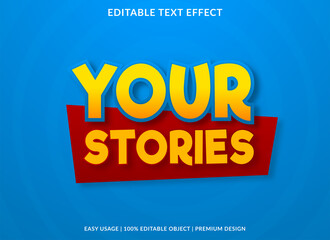 children school text effect template with cartoon style use for business logo and brand