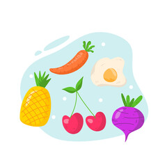 Various delicious dishes world food day concept