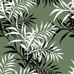 Seamless pattern of autumn tree branches.Image on white and colored background.Seamless pattern.