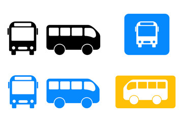 Icon with bus signs for web design. Sign symbol icon vector. Stock image. EPS 10