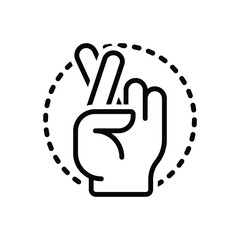 Black line icon for swear