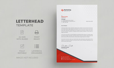 Abstract Letterhead Design Template