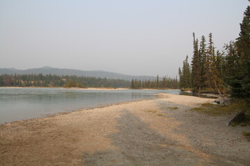 Walking Out On The Athabasca River, Jasper National Park, Alberta