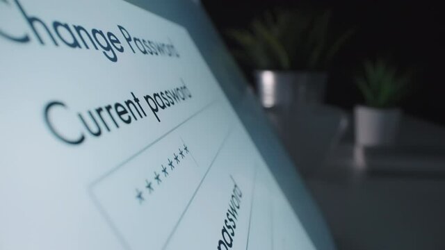 Motorized moving shot of changing password, shot with macro probe lens