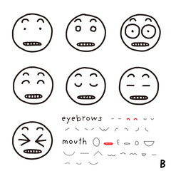 hand-drawn facial expression icon_02_b