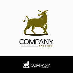 this is cow. animal  strong logo template
