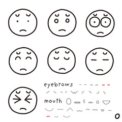 hand-drawn facial expression icon_03_o
