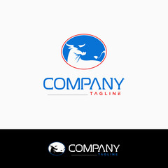 this is cow. animal  strong logo template