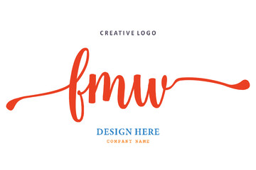 Fototapeta premium FMW lettering logo is simple, easy to understand and authoritative