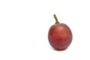 Red grapes isolated on white background