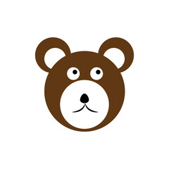 pin drawing of cute animal face cartoon color illustration design vector