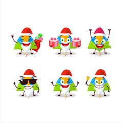 Santa Claus emoticons with kite cartoon character
