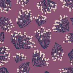Seamless vector of coral on simple background. concept illustration of Set nature elements.