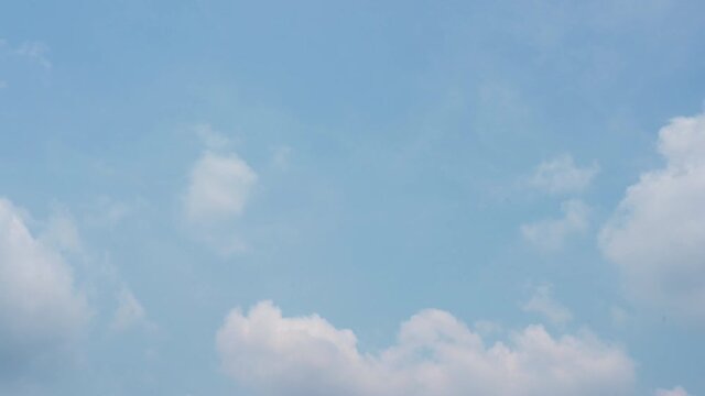 Blue sky and white cloud. clear blue sky with a plain white cloud with 4k resolution.