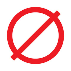 Obraz premium Prohibition Sign Template. Red prohibition sign isolated on white background. vector illustration
