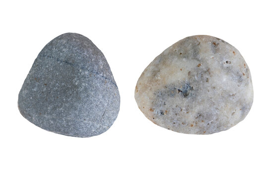 Set of rock or stone isolated on white background
