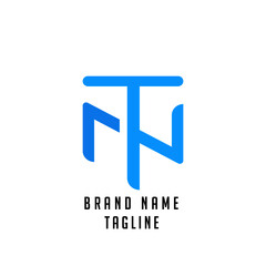 NT initials logo, name initials logo, company initials logo, person initials logo.