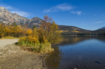 Pyramid Lake on a Sunny Autumn Morning