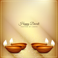 Happy Diwali festival greeting glossy background