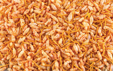 Sev Mamra Garlic, Salted & spices is an Indian snack. It is a mixture of spicy dry ingredients such...