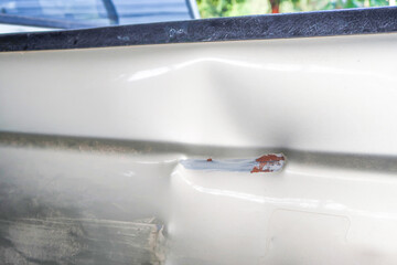 Crash pickup car was damaged