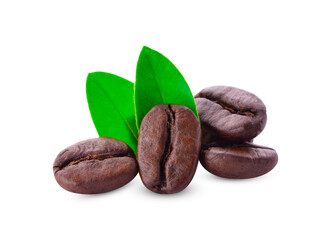 Fototapeta premium Coffee beans isolated on white background