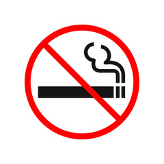 No smoking sign on white background