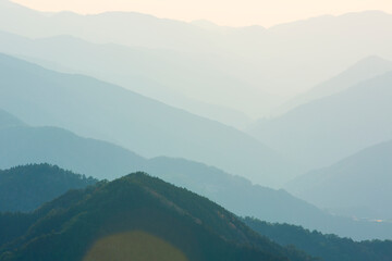 玉置神社から見た山々の風景