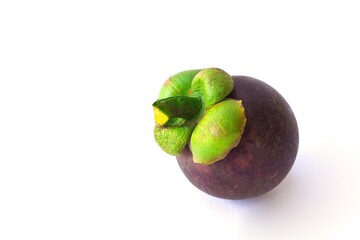 Mangosteen, the queen of Thai fruits.mangoteen on white background