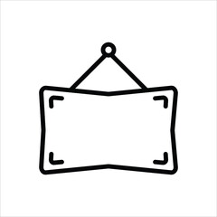 Black line icon for frame