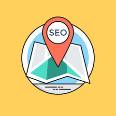
Conceptual icon of local search engine optimization, ranking for local search  
